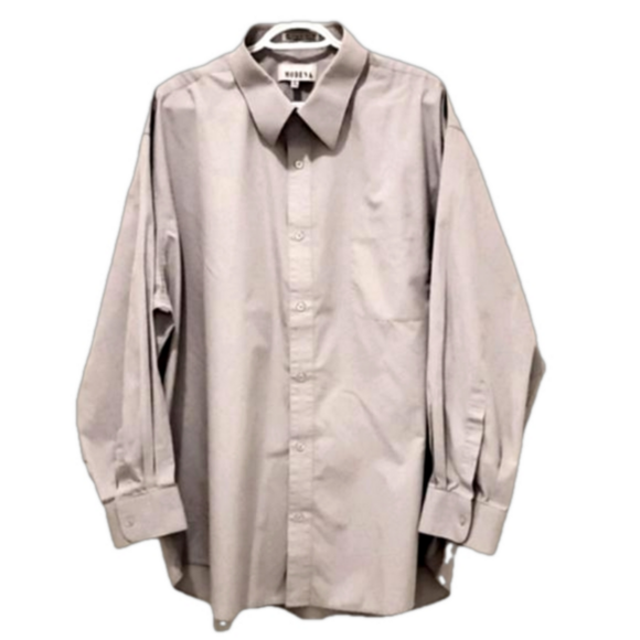 Modena Dress Shirt Big and Tall Long Sleeve Button Down Gray 19 34/35 - Picture 1 of 5